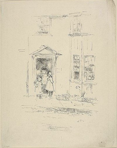 ザ リトル ドアウェイ、ライム レジス 作： James Abbott McNeill Whistler