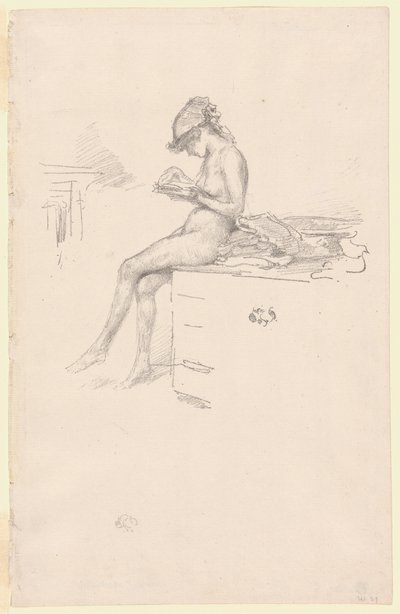 リトル・ヌード・モデル、読書 作： James Abbott McNeill Whistler