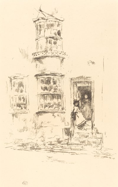 ザ リトル ステップス、ライム レジス 作： James Abbott McNeill Whistler