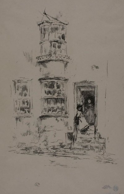 ザ リトル ステップス、ライム レジス 作： James Abbott McNeill Whistler