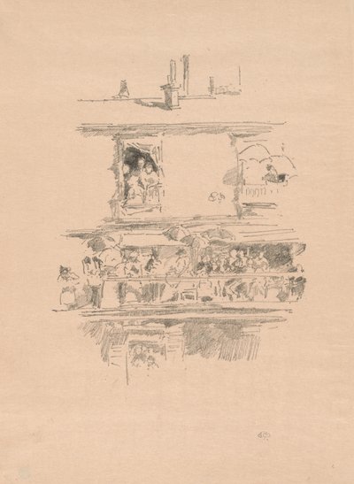 長いバルコニー 作： James McNeill Whistler