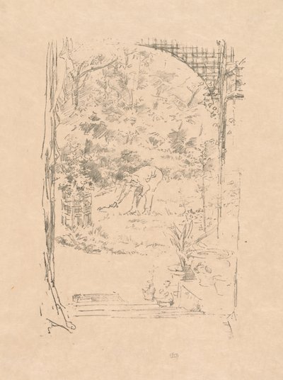 鎌を持つ男 作： James Abbott McNeill Whistler