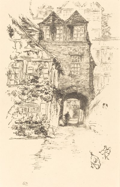 司祭の家、ルーアン 作： James Abbott McNeill Whistler