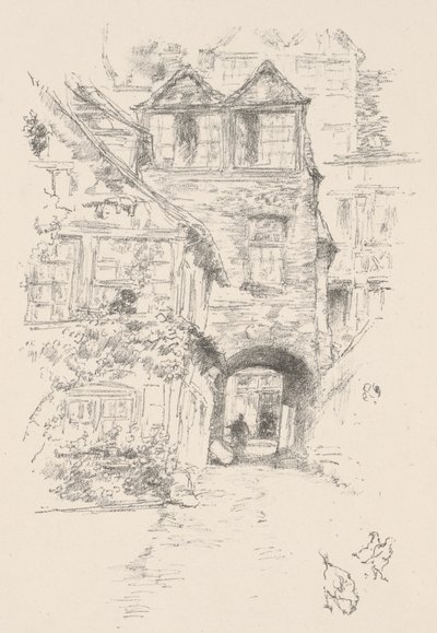司祭の家、ルーアン 作： James McNeill Whistler