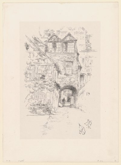 司祭の家、ルーアン 作： James McNeill Whistler