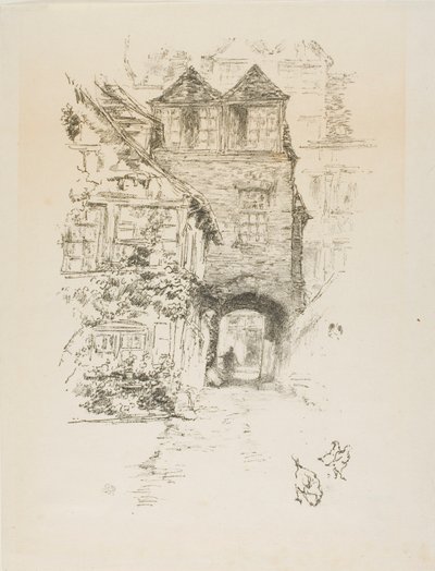 司祭の家、ルーアン 作： James McNeill Whistler