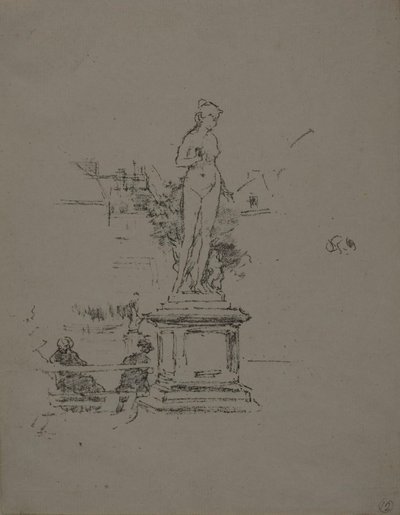 像、リュクサンブール公園 作： James Abbott McNeill Whistler