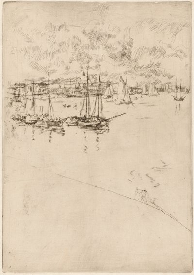 蒸気船、ヴェネツィア 作： James Abbott McNeill Whistler