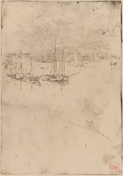 蒸気船、ヴェネツィア 作： James Abbott McNeill Whistler