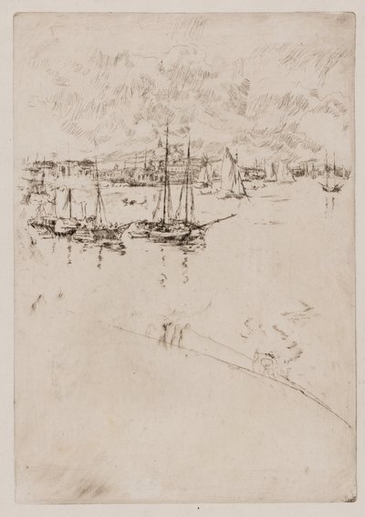 蒸気船、ヴェネツィア 作： James Abbott McNeill Whistler