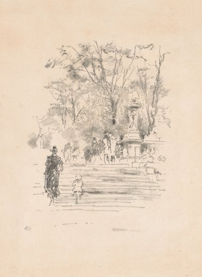 階段、ルクセンブルク 作： James Abbott McNeill Whistler