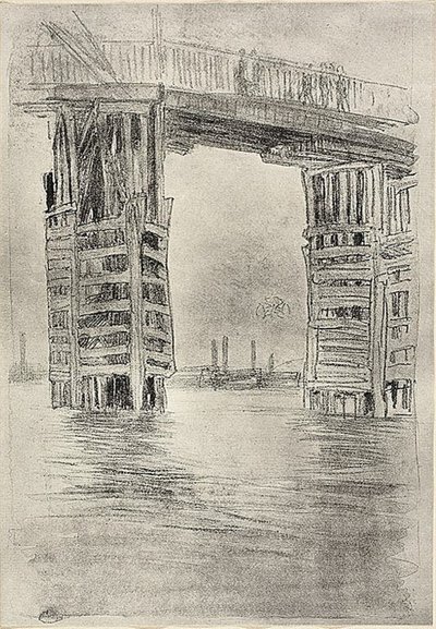 高い橋 作： James Abbott McNeill Whistler