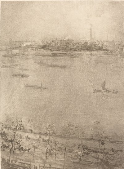 テムズ川 作： James Abbott McNeill Whistler