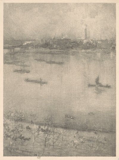 テムズ川 作： James Abbott McNeill Whistler