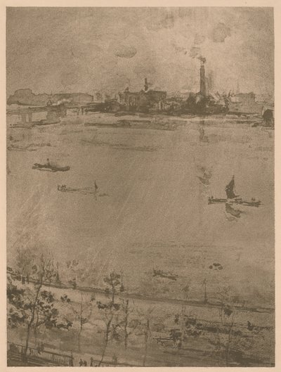テムズ川 作： James Abbott McNeill Whistler