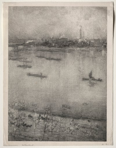 テムズ川 作： James McNeill Whistler