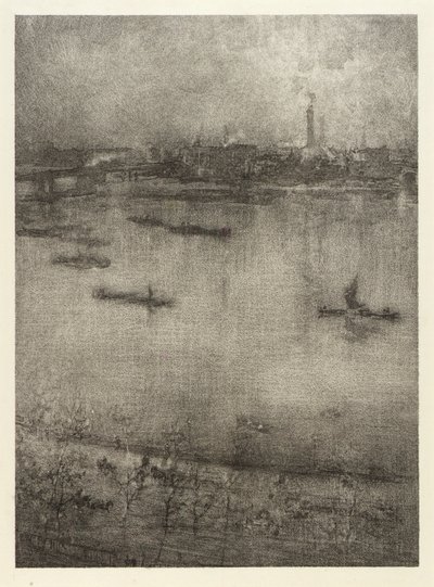 テムズ川 作： James McNeill Whistler