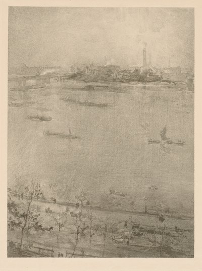 テムズ川 作： James McNeill Whistler