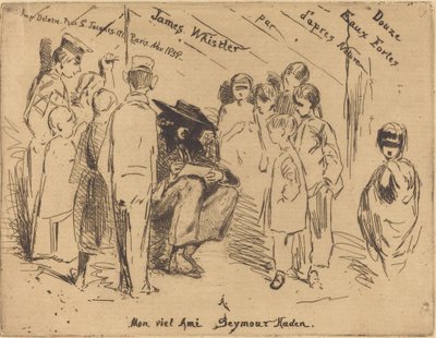 「自然からの12のエッチング」のタイトルページ 作： James Abbott McNeill Whistler