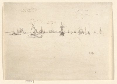 ジュビリーセットのターレットシップ 作： James Abbott McNeill Whistler