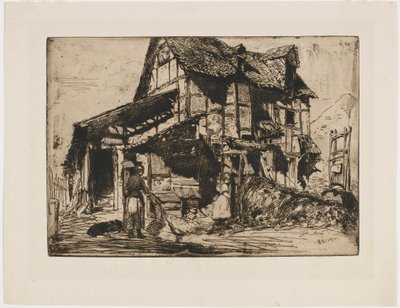 安全でない長屋。 自然からの12のエッチングの1つ。 (フレンチセット) 作： James Abbott McNeill Whistler