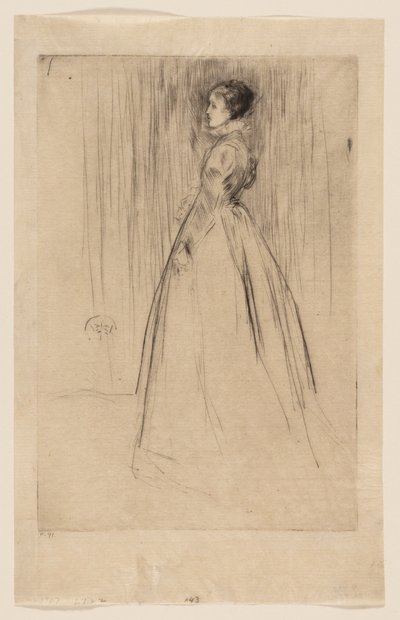 ベルベットのドレス（レイランド夫人） 作： James McNeill Whistler