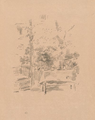 ガーデンでマンツーマン 作： James Abbott McNeill Whistler