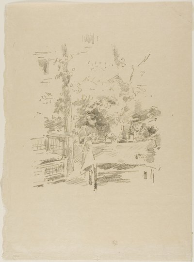 庭でテタテタ 作： James McNeill Whistler