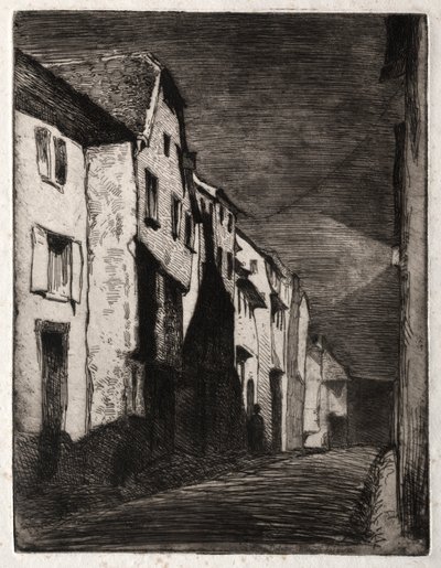 自然からの12のエッチング  サヴェルヌの通り 作： James McNeill Whistler