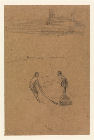 二人の男と一艘の舟 作： James McNeill Whistler