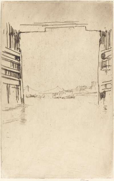 旧バタシー橋の下 作： James Abbott McNeill Whistler