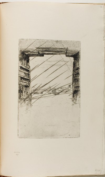 旧バタシー橋の下 作： James Abbott McNeill Whistler
