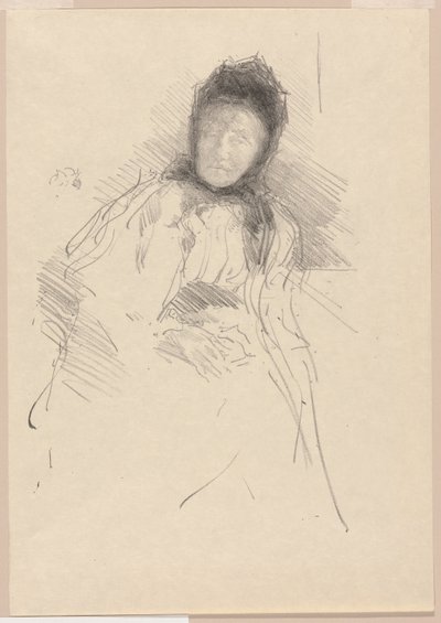 レディ・ヘイデンの未完のスケッチ 作： James Abbott McNeill Whistler