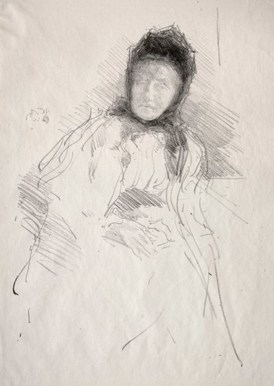 レディ・ヘイデンの未完成スケッチ 作： James McNeill Whistler