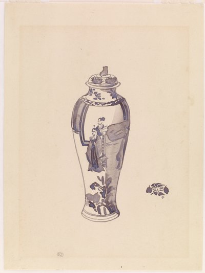 本体が少し膨らんだ花瓶 作： James Abbott McNeill Whistler