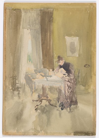 スミレとアンバー - ティー 作： James Abbott McNeill Whistler