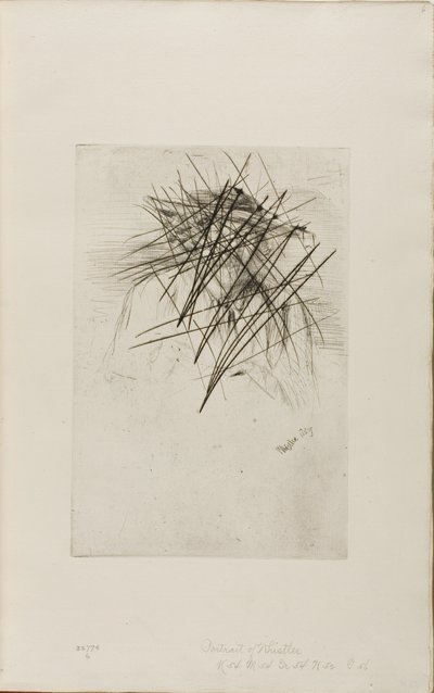 帽子をかぶったウィスラー 作： James Abbott McNeill Whistler