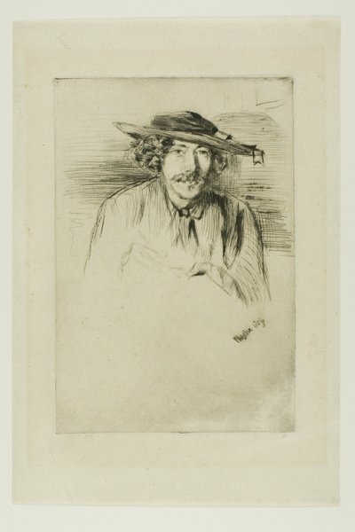 帽子をかぶったウィスラー 作： James Abbott McNeill Whistler