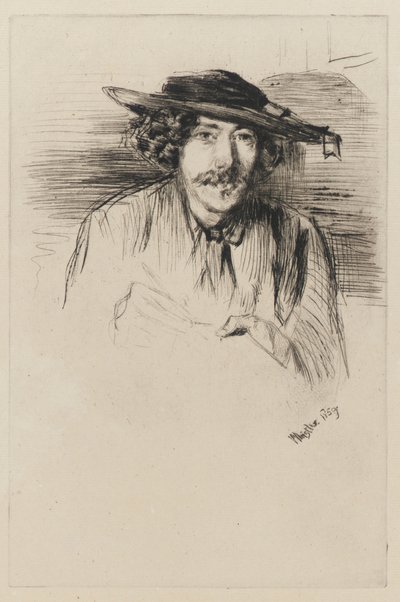 帽子をかぶったウィスラー 作： James Abbott McNeill Whistler
