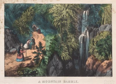 山の散歩、c。 1872-74。 作： James Merritt Ives