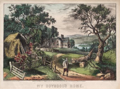 私の少年時代の家、1872年。 作： James Merritt Ives