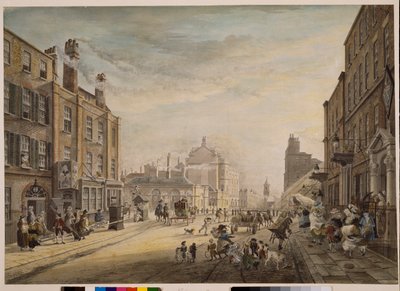 1773-1791年にロンドンのホールズストリートを示すハノーバースクエアに向かって表示 作： James Miller