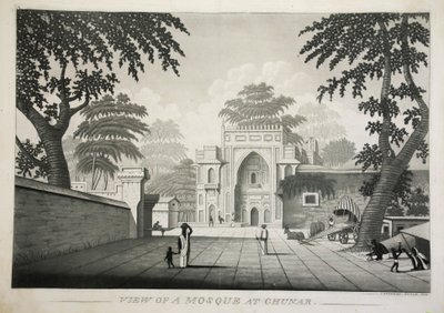 Chunar、パブでモスクのビュー。 1810年の彫刻。 作： James Moffat