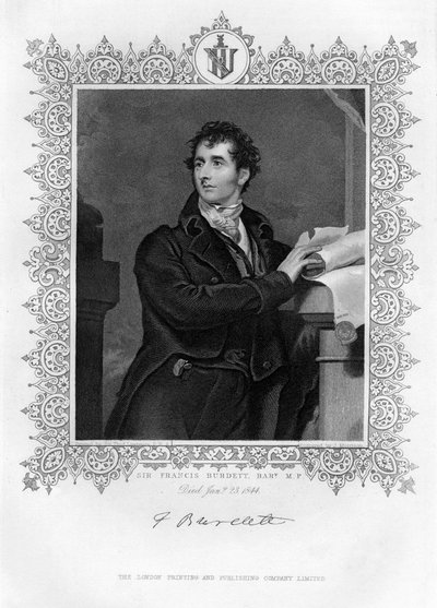 サーフランシスバーデット1770〜1844年、イギリスの改革派政治家、19世紀。 作： James Morrison