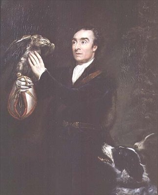 画家の弟、サミュエル・ノースコートの肖像画「The Falconer 作： James Northcote