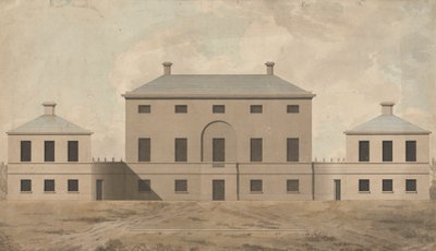 シュラブランド ホール、サフォーク: 立面図 作： James Paine