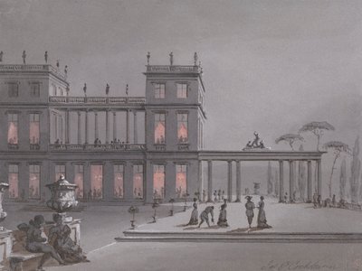 イタリアの祭典: パラッツォのテラスの人物 作： James Pattison Cockburn