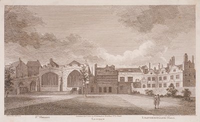 レザーセラーズ ホール、ロンドン、1799 年 作： James Peller Malcolm