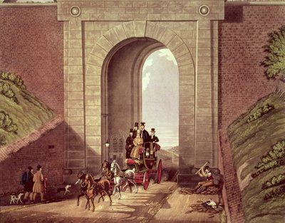 ジョージハントによって彫刻されたハイゲートトンネル、1830年頃 作： James Pollard