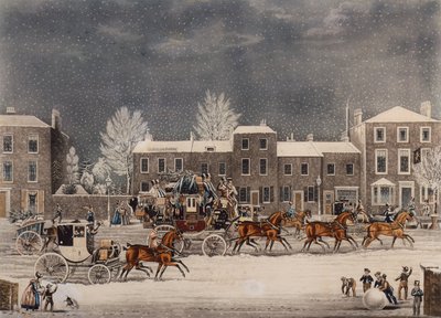 クリスマスの家 (カラー彫刻) 作： James Pollard